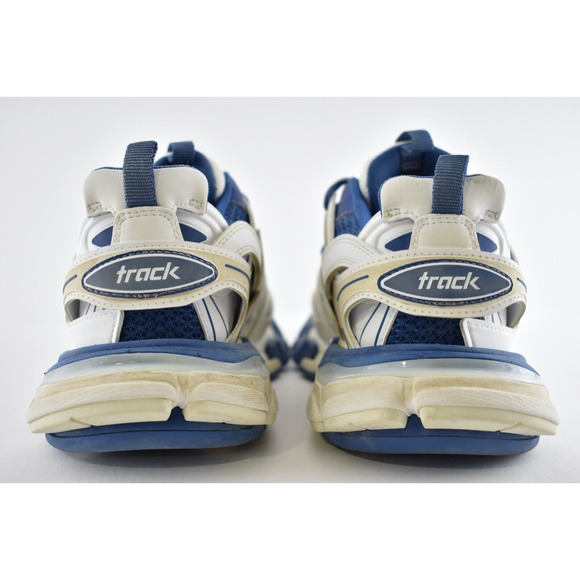 Balenciaga Track Sneaker Blue White Distressed Worn Out Platform Flat Trainer 40 - Picture 11 of 12